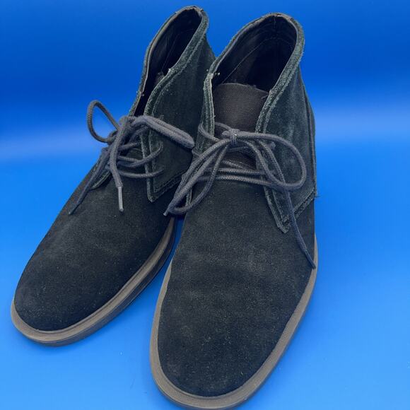 Calvin Klein Ulysses Suede Black Mens Chukka Boots BLACK COLOR Size 8.5 - Picture 1 of 16